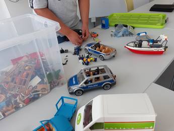 Herstellung eines Stop-Motion-Videos.